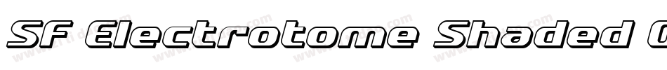 SF Electrotome Shaded Oblique字体转换